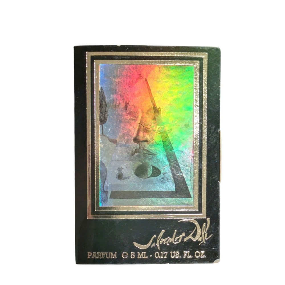 Salvador Dali Parfum 5ml 0.17oz Mini Splash Bottle vintage Holographic Box Black